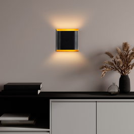 Opviq Bera - 15305 Lámpara de pared negra de metal